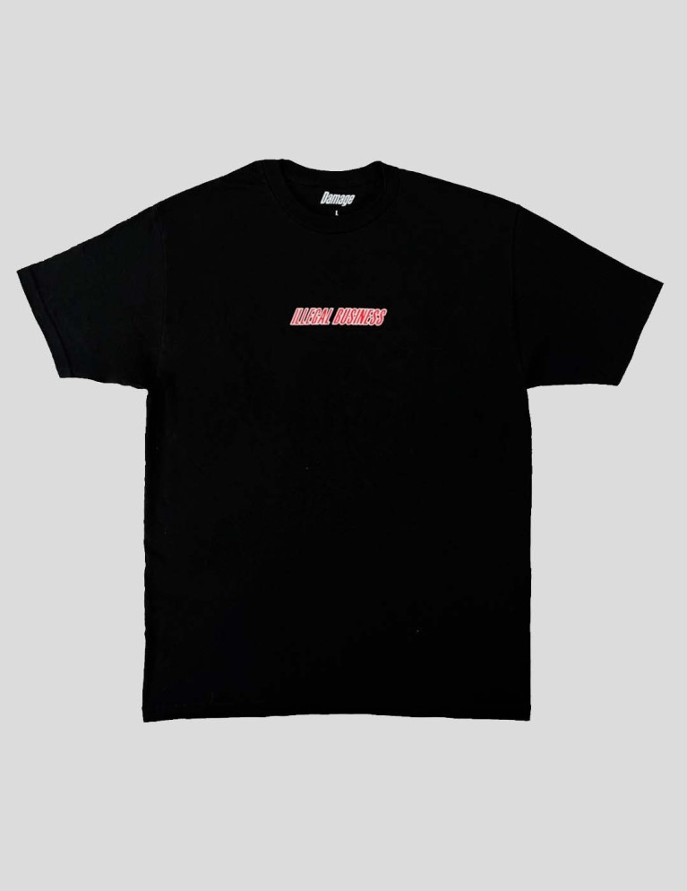 DAMAGE T-shirt oltremare tee nero